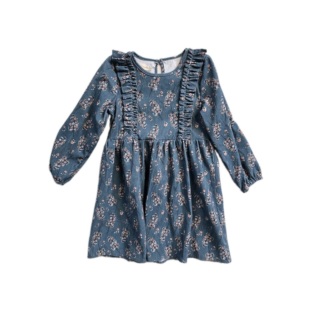 Bear Leader Girls Corduroy Dress Ruffle 7 Years Long-Sleeve